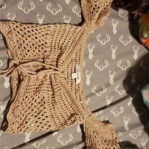 Brown crochet top